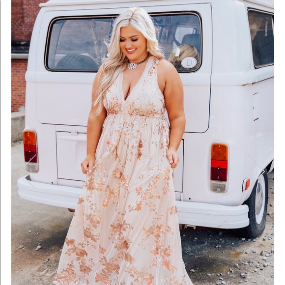 Southern Fried Chics Dresses & Skirts - Golden Goddess Sequin Dress